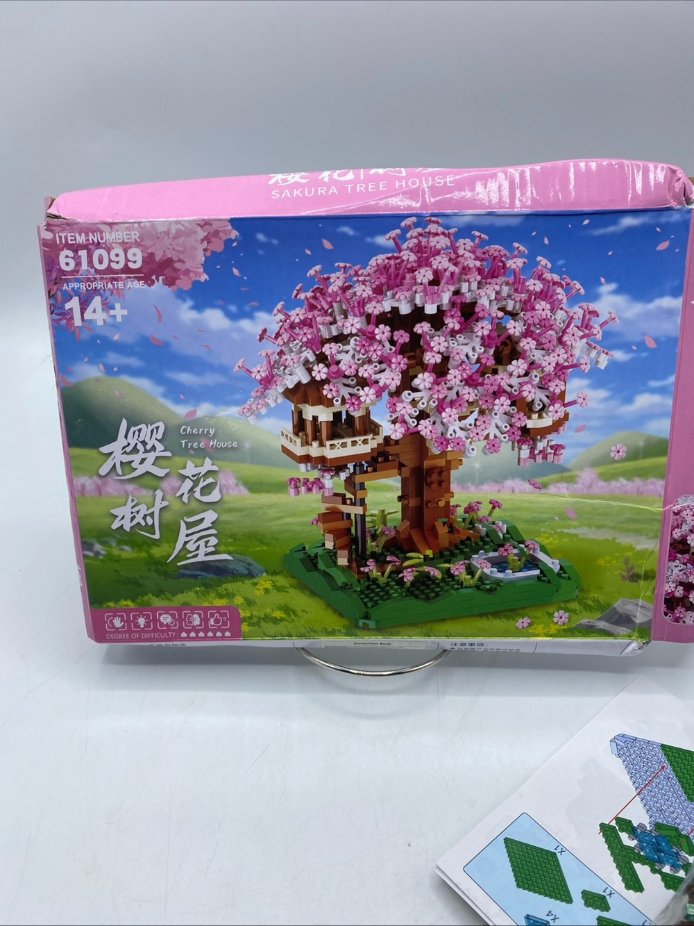 Sakura Tree House Micro Building Blocks - Cherry Blossom Model Kit Gift Japanese